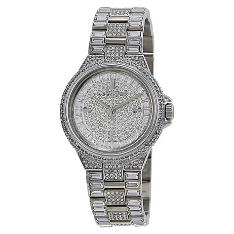 michael kors diamond silver watches|Michael Kors camille women's watch.